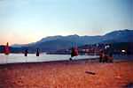 Himara: Strand am Abend