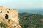 Himara: Blick von der Burg nach Korfu