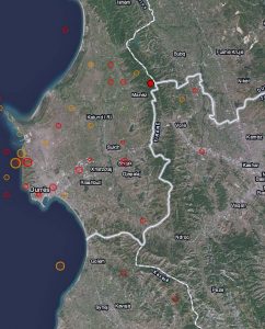 Karten der grösseren Nachbeben