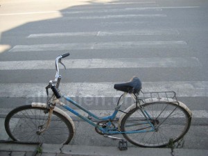 Fahrrad in Shkodra – mit Schloss, aber unabgeschlossen